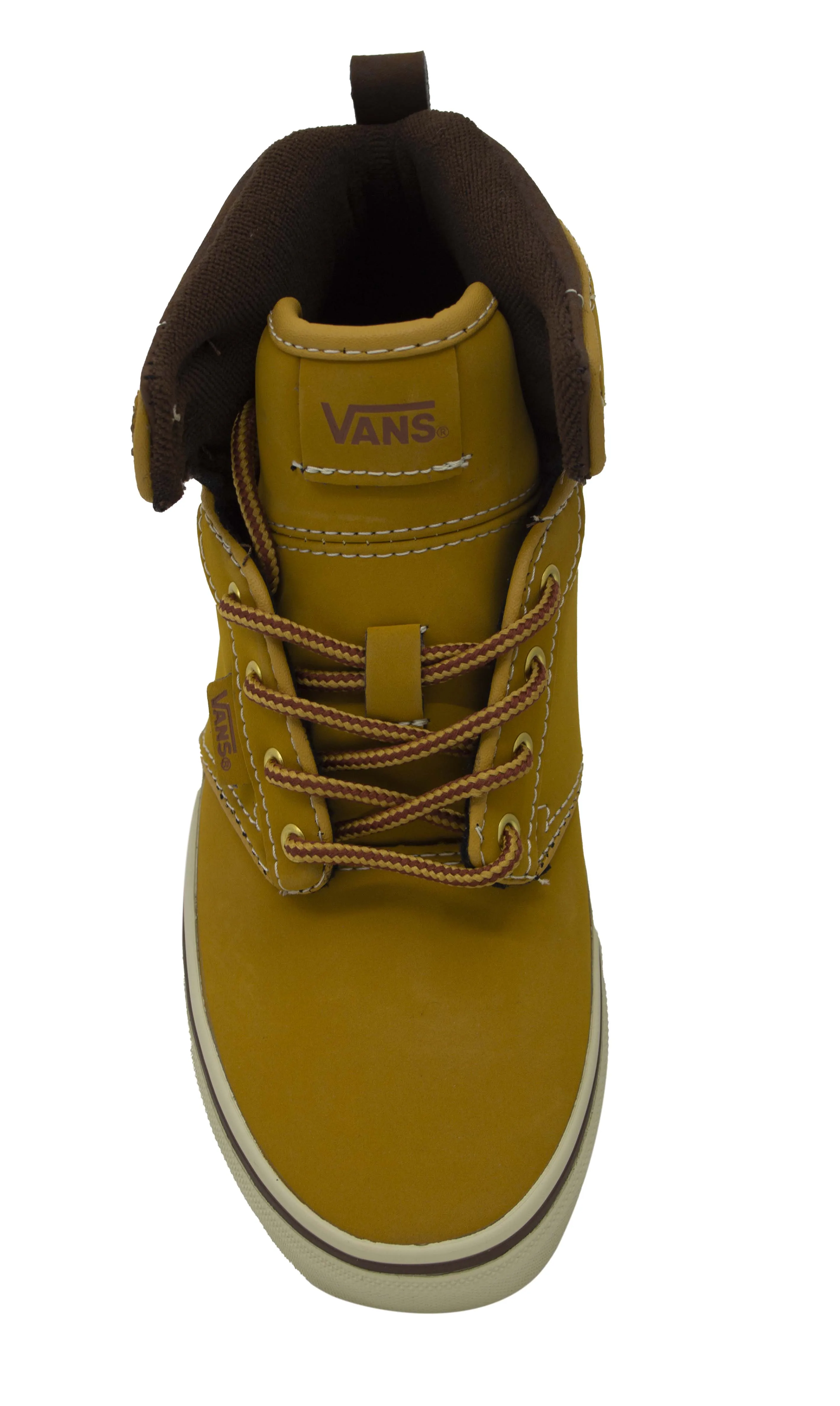 Vans Kids Atwood Hi Brown Synthetic Lace Up Trainers VH1GEV