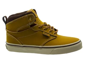 Vans Kids Atwood Hi Brown Synthetic Lace Up Trainers VH1GEV