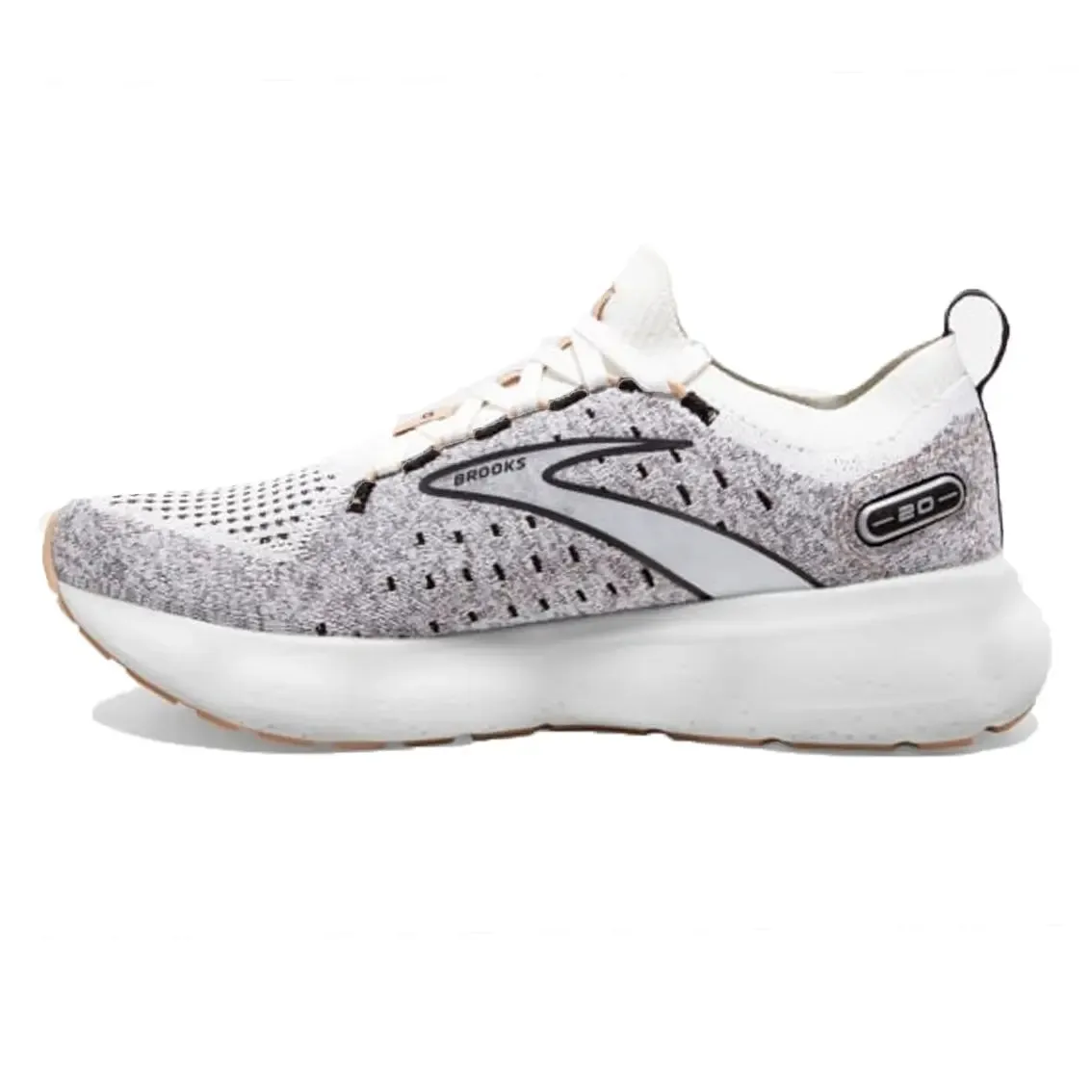 Womens Brooks Glycerin 20 Stealth Fit -White / Black / Cream